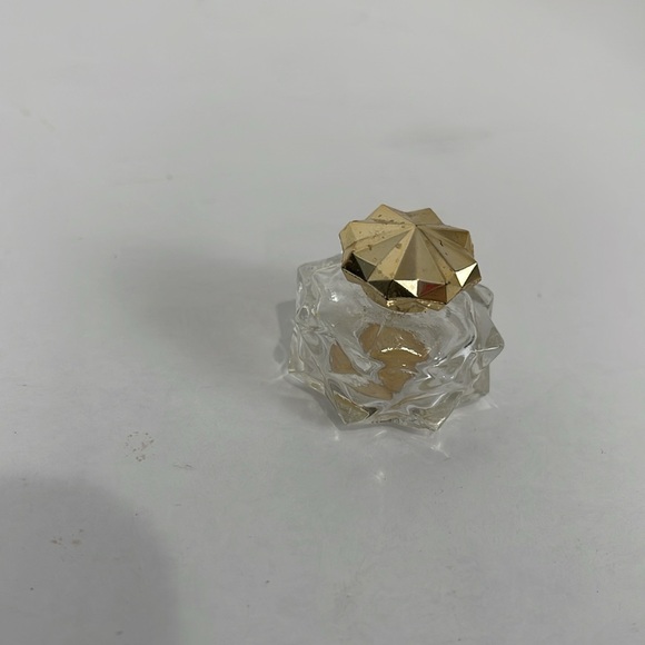 Avon Charisma EMPTY Perfume Bottle 1/8 oz Crystal Look Gold Lid - Picture 2 of 4